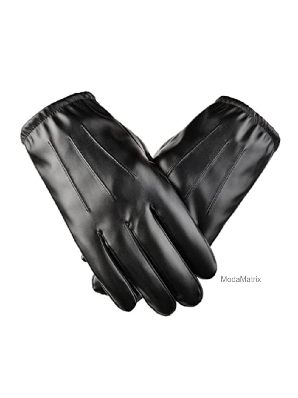 Men PU Leather Touchscreen Winter Gloves Warm Velvet Lined Dress Driving
